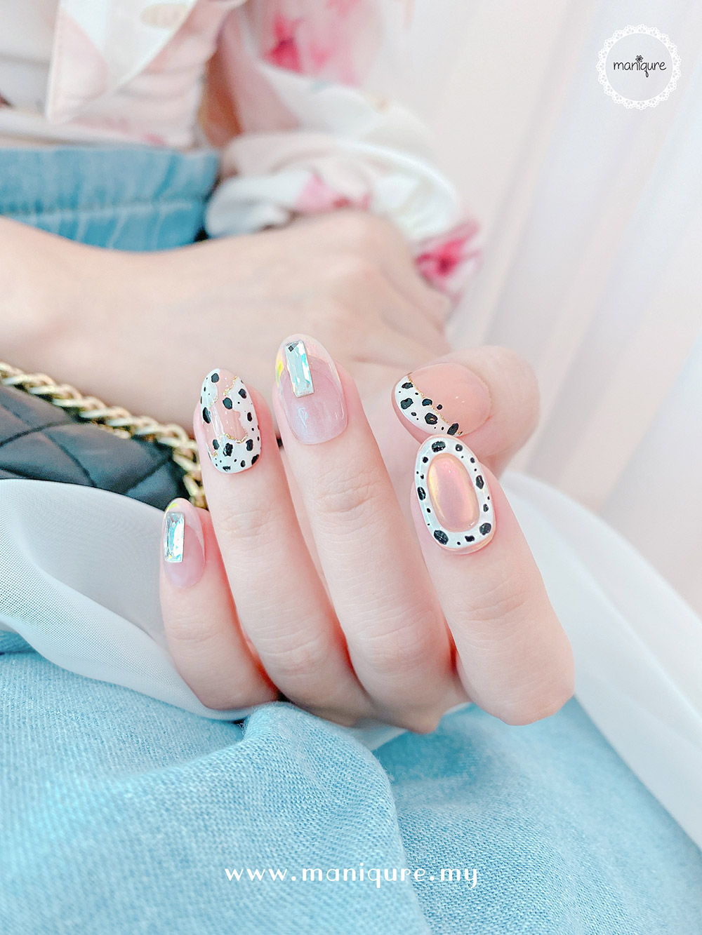 Dalmatian Dog Nails - Animal Print Manicure