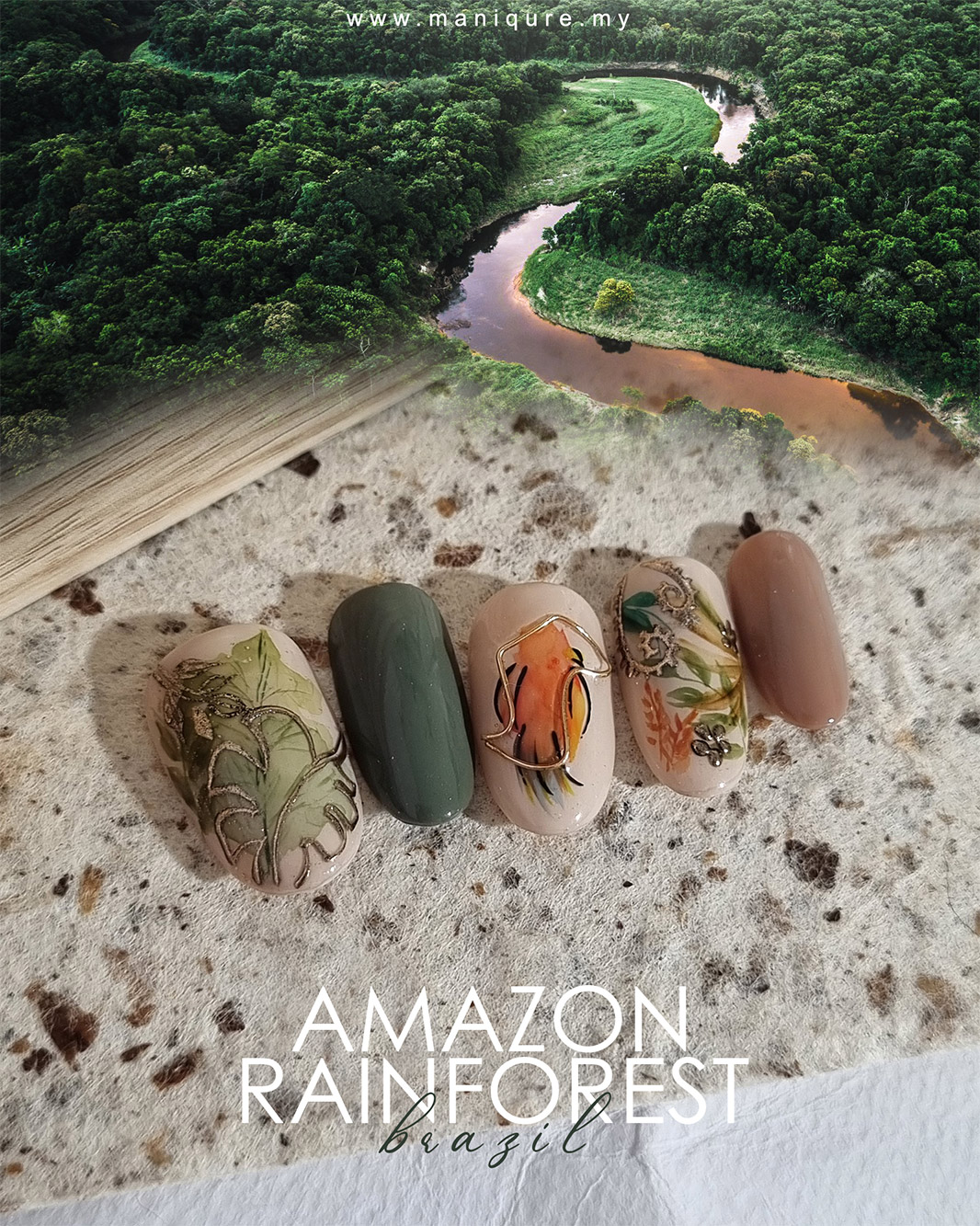 Amazon Rainforest Nails