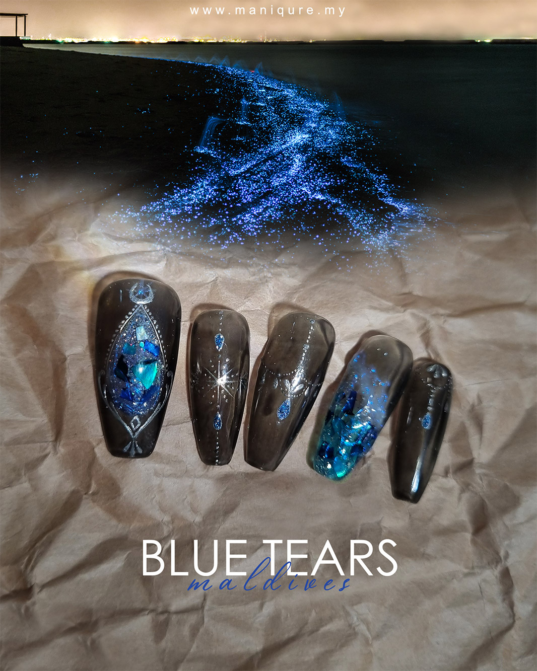 Blue Tears Nails