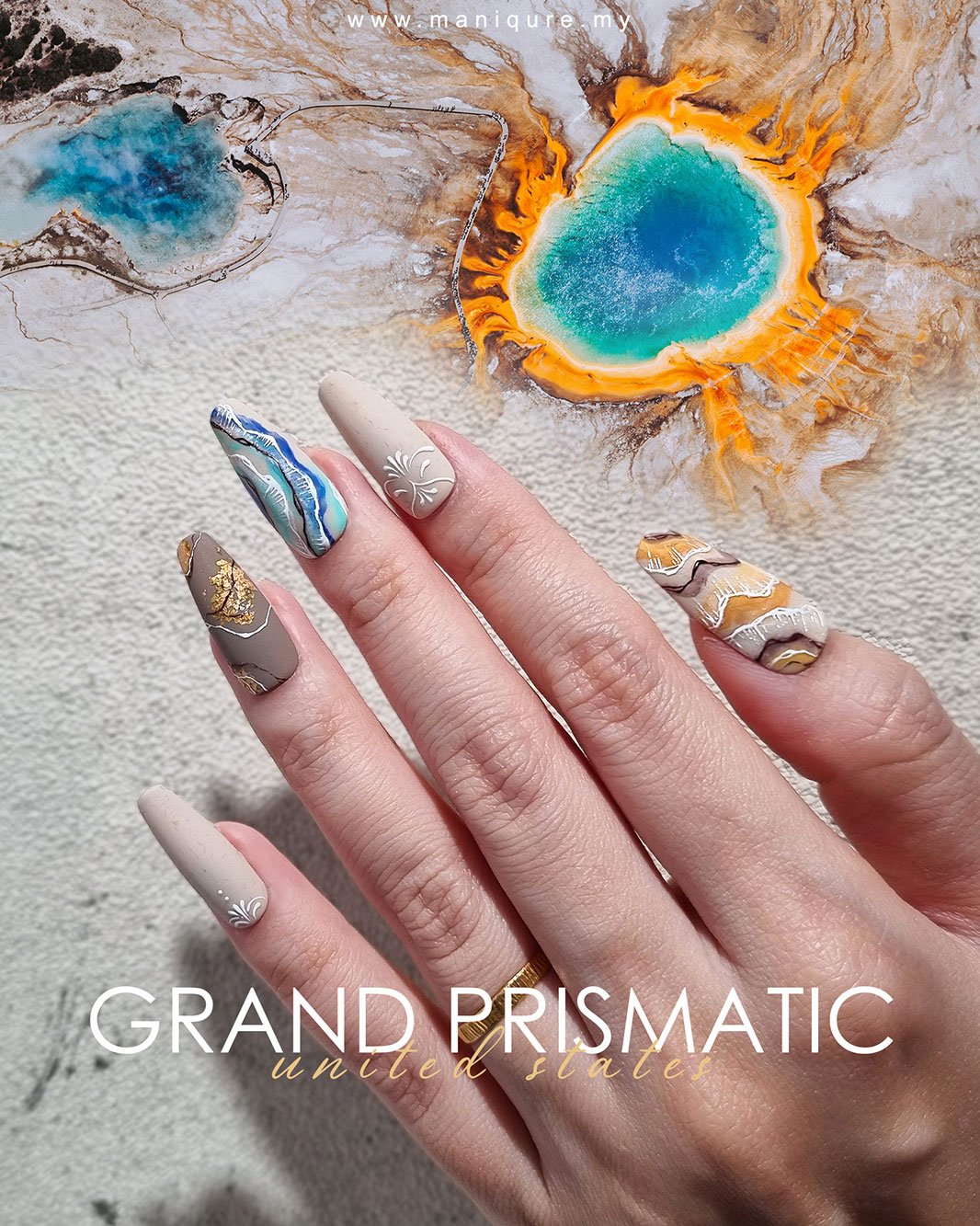 Grand Prismatic Spring Nails