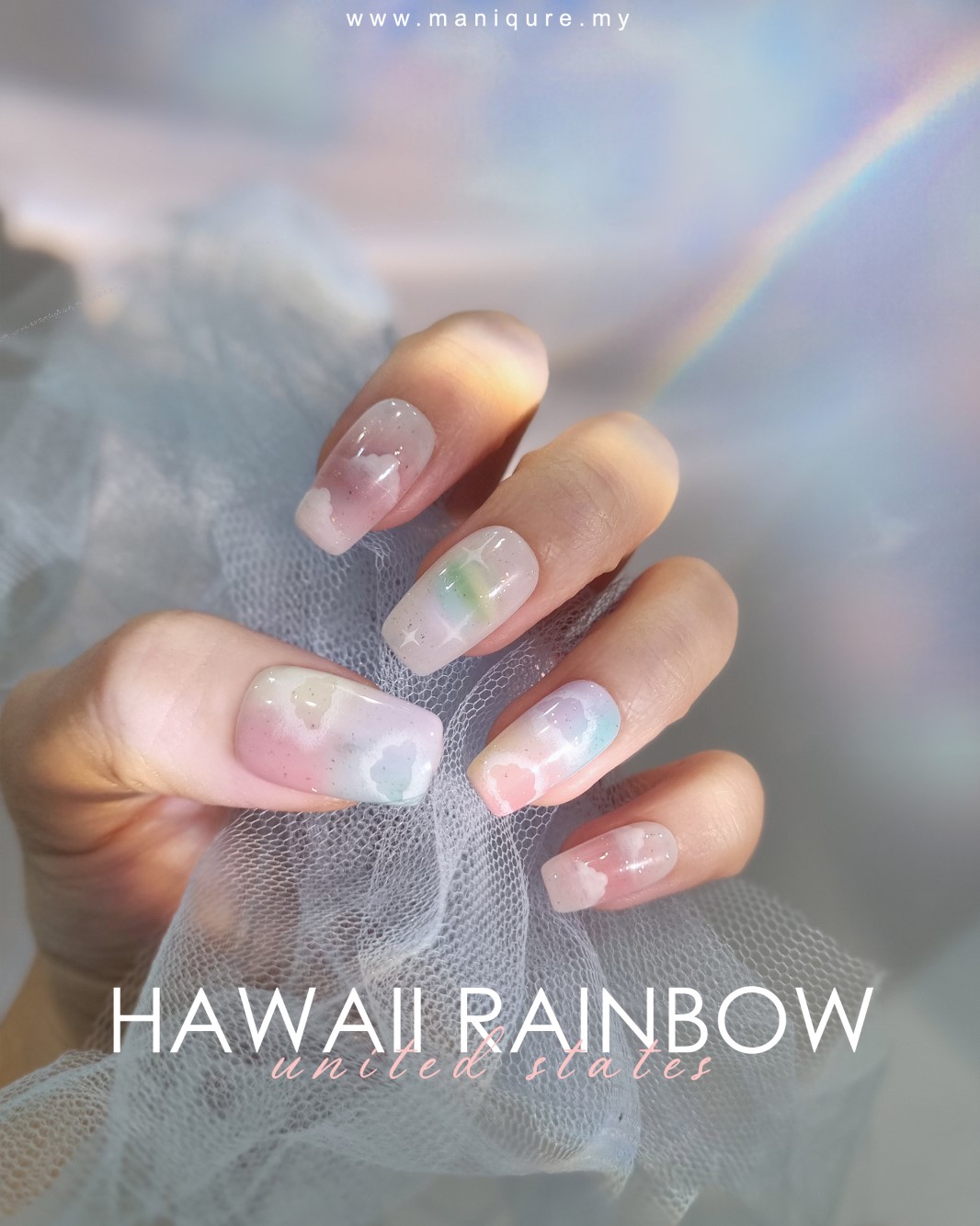 Hawaii Rainbow Nails