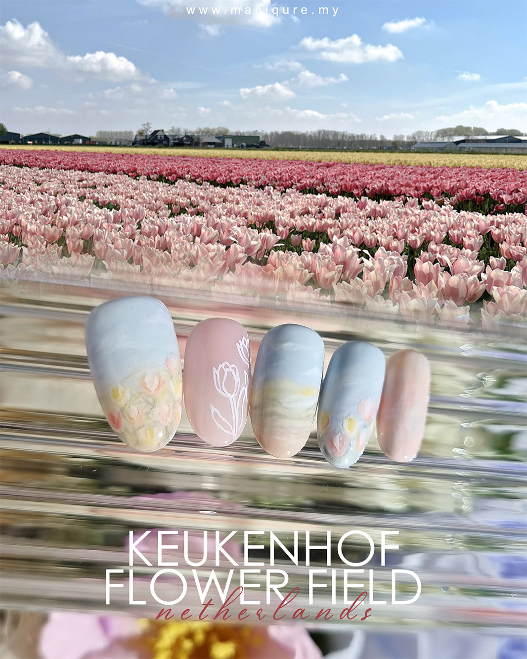 Keukenhof Flower Field Nails