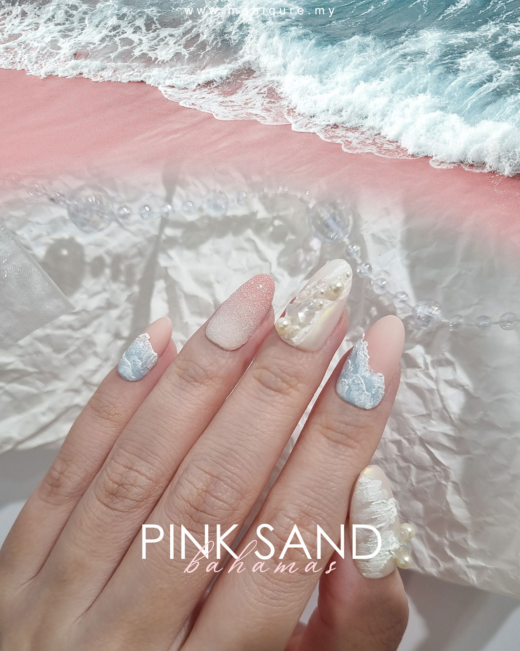 Pink Sand Nails