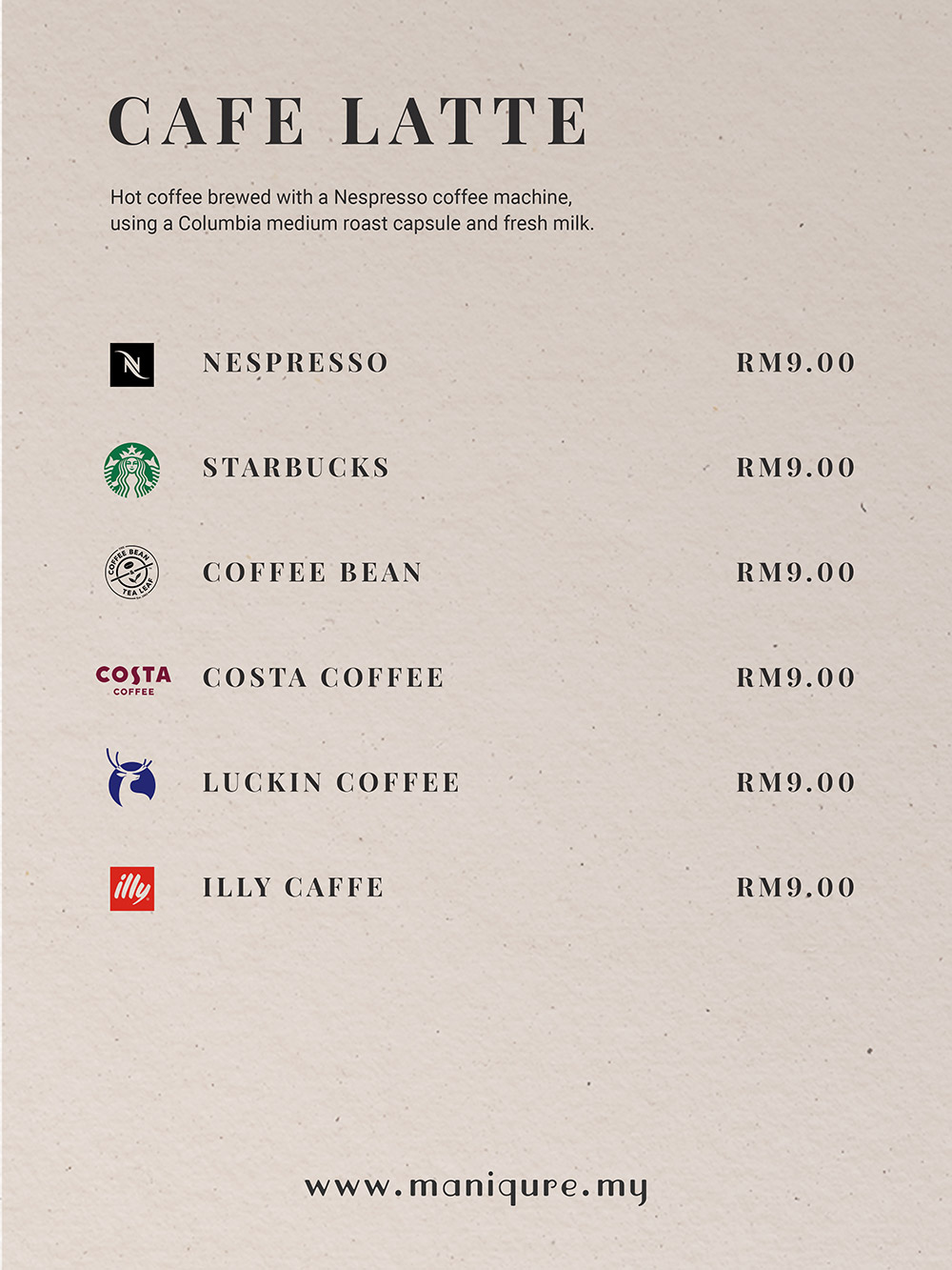 Nail Salon Free Cafe Latte