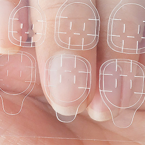 How to apply adhesive nail tape for press-on nails - step 2